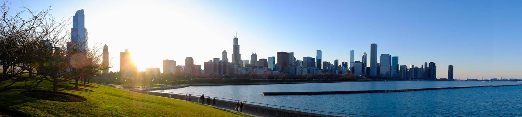 Photo title : Sunset. Place : Chicago, Illinois, USA