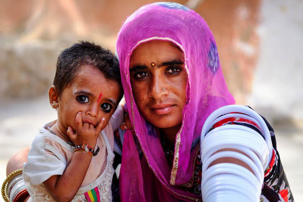 Photo title : Mother & son. Place : Rajasthan, India